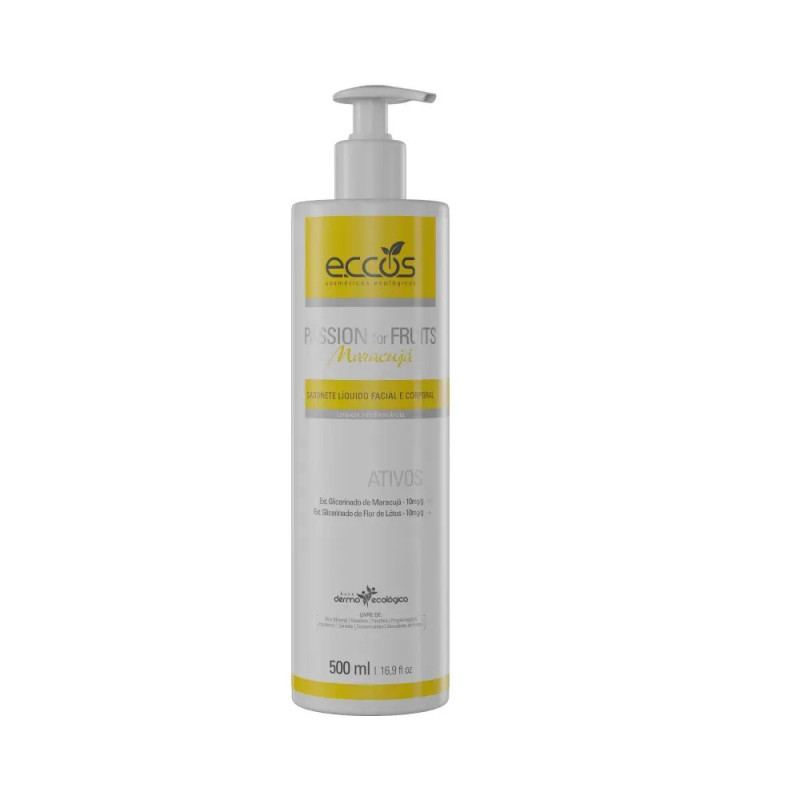 Sabonete Líquido Maracujá Facial e Corporal 500ml - Eccos Cosméticos Sabonete Líquido Maracujá Facial e Corporal 500ml - Eccos Cosméticos