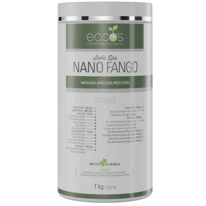 Nano Fango Creme Argiloso Redutor 1kg - Eccos Cosméticos