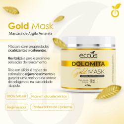Dolomita Gold Mask 400g Máscara Rejuvenescedora Em Pó - Eccos Cosméticos