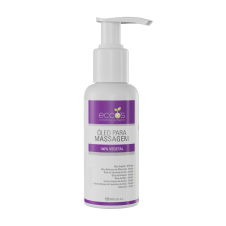 Óleo Para Massagem 300ml - 100% Vegetal - Eccos Cosméticos