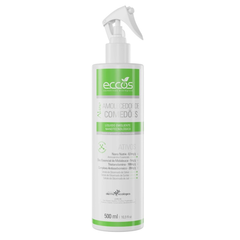 Spray Nano Amolecedor De Comedões 500ml - Eccos Cosméticos Spray Nano Amolecedor De Comedões 500ml - Eccos Cosméticos