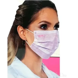 Mascara Cirurgica Rosa Descartavel Tripla - Medix Brasil