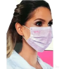 Mascara Cirurgica Rosa Descartavel Tripla - Medix Brasil
