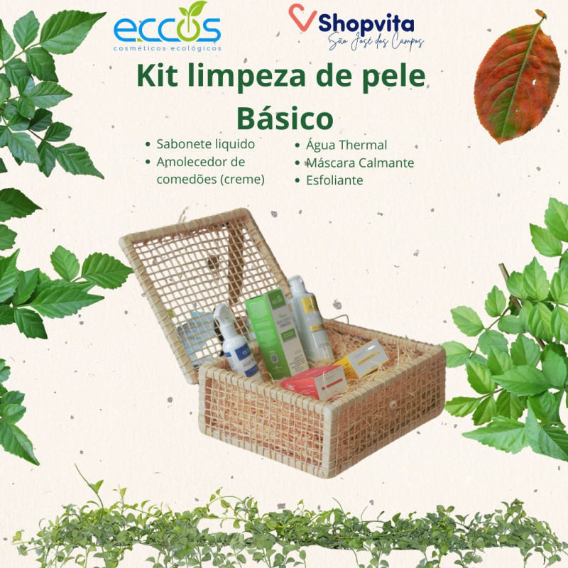 Kit Limpeza de Pele Básico - Eccos Cosméticos Kit Limpeza de Pele Básico - Eccos Cosméticos
