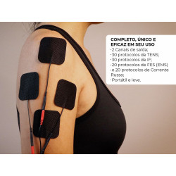 Biostim Multi Bioset - 2 Canais - Aparelho De Correntes Tens, Fes, Interferencial E Russa