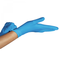 Luva Nitrilica Azul Sem Pó - Medix Brasil