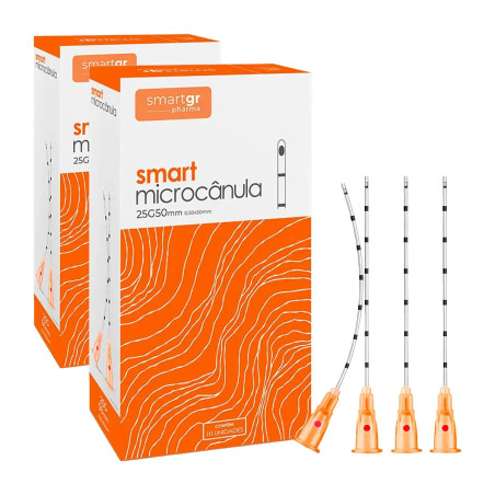 Microcânula 25g X50mm Flexível - Caixa com 10 Un. - Smart Gr