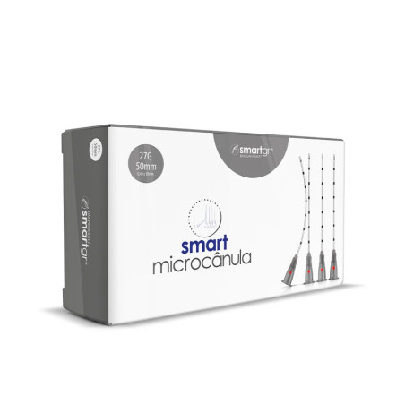Microcânula 27g x 50mm Flexível - Caixa com 10 Unidades - Smart GR