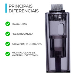 Cartucho 36 Agulhas 10un Smart K Para Smart Derma Pen - Smart Gr