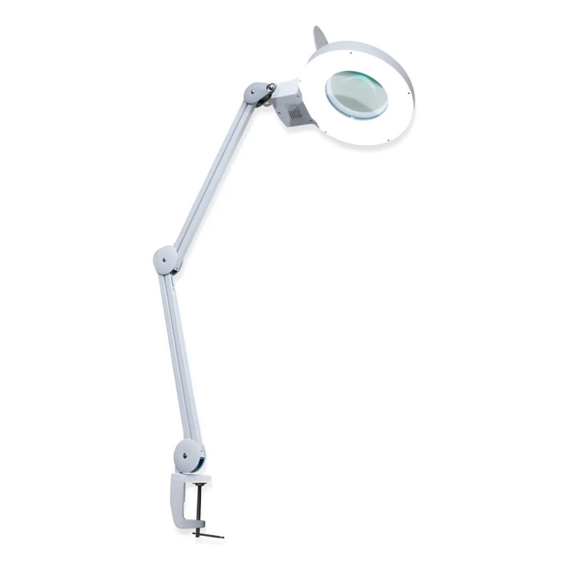 Lupa Articulada Profissional Com Iluminação LED 5D e Apoio De Mesa - Arktus