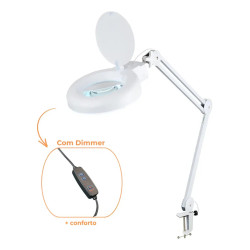 Lupa Articulada Profissional Com Iluminação LED 5D e Apoio De Mesa - Arktus