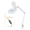 Lupa Articulada Profissional Com Iluminação LED 5D e Apoio De Mesa - Arktus