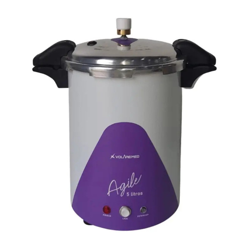 Autoclave 5 Litros Vertical Agile Roxo - Volaremed