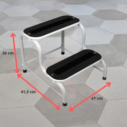 Escada Clínica Tubular - 02 Degraus - Arktus