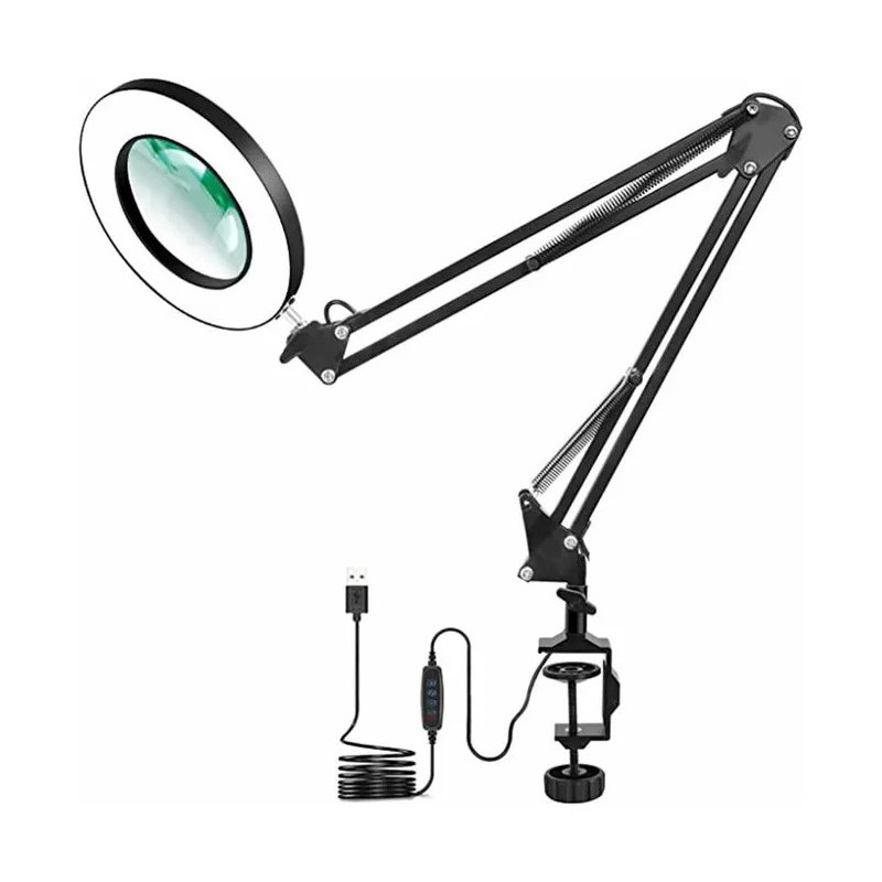 Lupa com LED de Mesa e Bancada - Best Pro