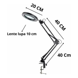 Lupa com LED de Mesa e Bancada - Best Pro