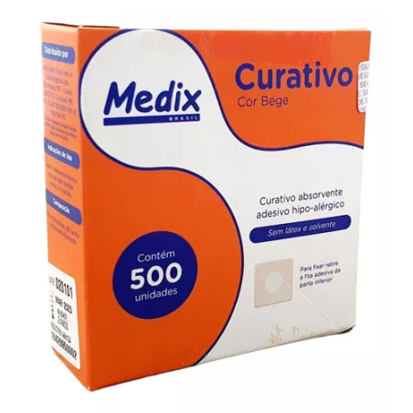 Curativo Pós Coleta - Bege - 500un - Medix Brasil