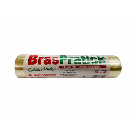 Filme De Pvc 300 Metros - Transparente - Braspratick